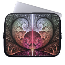 Hartslag, Abstracte Surreal Fantasy Fractal Art Laptop Sleeve