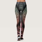 Hartslag, Abstracte Surreal Fantasy Fractal Art Leggings (Achterkant)