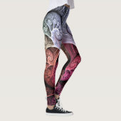 Hartslag, Abstracte Surreal Fantasy Fractal Art Leggings (Rechts)