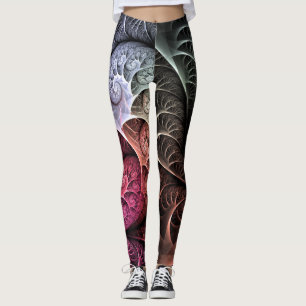 Hartslag, Abstracte Surreal Fantasy Fractal Art Leggings