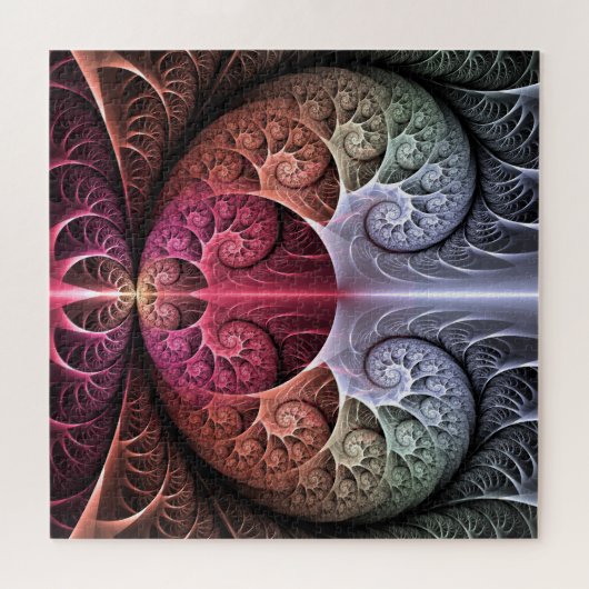 Hartslag, Abstracte Surreal Fantasy Fractal Art Legpuzzel (Horizontaal)