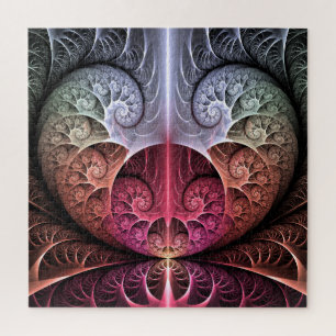 Hartslag, Abstracte Surreal Fantasy Fractal Art Legpuzzel