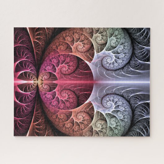 Hartslag, Abstracte Surreal Fantasy Fractal Art Legpuzzel (Horizontaal)