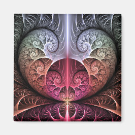 Hartslag, Abstracte Surreal Fantasy Fractal Art Magneet