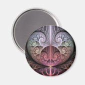 Hartslag, Abstracte Surreal Fantasy Fractal Art Magneet (Voorkant / Achterkant)