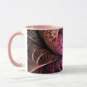 Hartslag, Abstracte Surreal Fantasy Fractal Art Mok (Links)