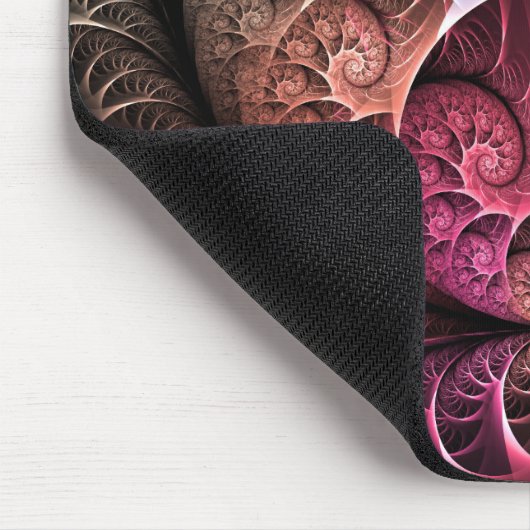 Hartslag, Abstracte Surreal Fantasy Fractal Art Muismat (Hoek)