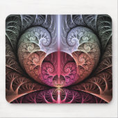 Hartslag, Abstracte Surreal Fantasy Fractal Art Muismat (Voorkant)