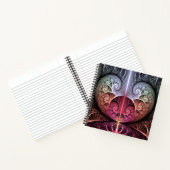 Hartslag, Abstracte Surreal Fantasy Fractal Art Notitieboek (Binnen)