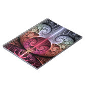 Hartslag, Abstracte Surreal Fantasy Fractal Art Notitieboek (Linkerzijde)