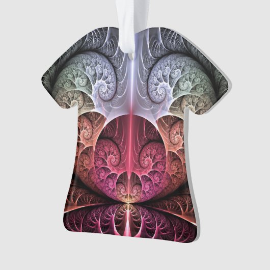 Hartslag, Abstracte Surreal Fantasy Fractal Art Ornament (voorkant)