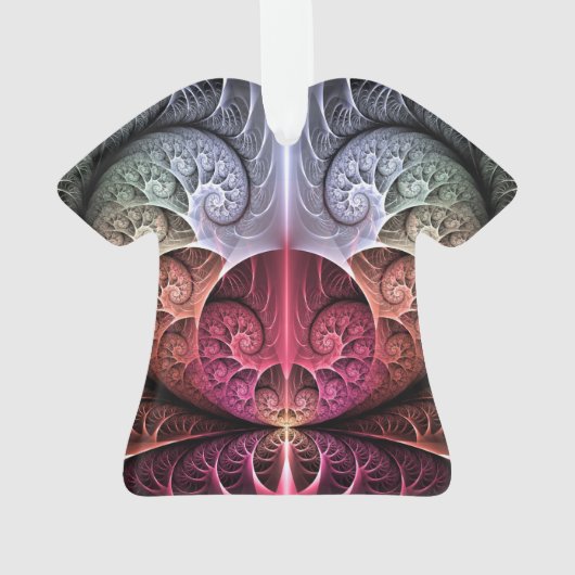 Hartslag, Abstracte Surreal Fantasy Fractal Art Ornament (achterkant)