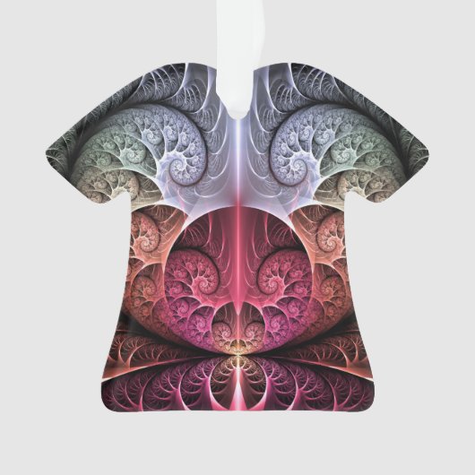 Hartslag, Abstracte Surreal Fantasy Fractal Art Ornament (voorkant)