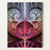 Hartslag, Abstracte Surreal Fantasy Fractal Art Planner (Achterkant)