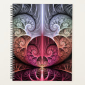 Hartslag, Abstracte Surreal Fantasy Fractal Art Planner (Voorkant)