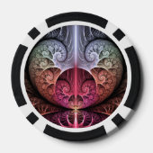 Hartslag, Abstracte Surreal Fantasy Fractal Art Poker Chips (Achterkant)