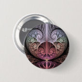 Hartslag, Abstracte Surreal Fantasy Fractal Art Ronde Button 5,7 Cm (Voorkant /achterkant)
