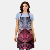 Hartslag, Abstracte Surreal Fantasy Fractal Art Schort (Gedragen)