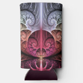 Hartslag, Abstracte Surreal Fantasy Fractal Art Seltzer Blikjeskoeler (Achterkant)