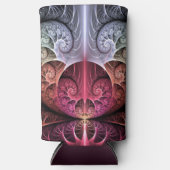 Hartslag, Abstracte Surreal Fantasy Fractal Art Seltzer Blikjeskoeler (Voorkant)