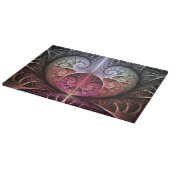 Hartslag, Abstracte Surreal Fantasy Fractal Art Snijplank (Hoek)