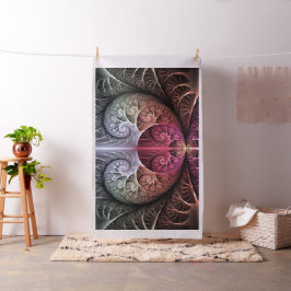 Hartslag, Abstracte Surreal Fantasy Fractal Art Stof