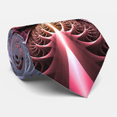 Hartslag, Abstracte Surreal Fantasy Fractal Art Stropdas (Opgerold)