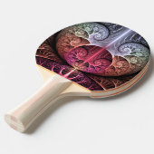 Hartslag, Abstracte Surreal Fantasy Fractal Art Tafeltennisbatje (Voorkant Gekanteld)
