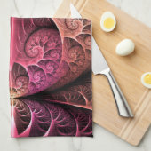 Hartslag, Abstracte Surreal Fantasy Fractal Art Theedoek (Quarter Fold)