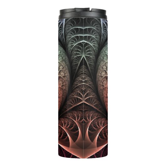 Hartslag, Abstracte Surreal Fantasy Fractal Art Thermosbeker (Achterkant)