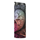 Hartslag, Abstracte Surreal Fantasy Fractal Art Thermosbeker (Geroteerd rechts)