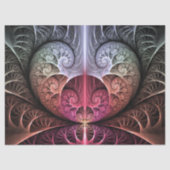 Hartslag, Abstracte Surreal Fantasy Fractal Art Tissuepapier (Voorkant)