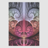 Hartslag, Abstracte Surreal Fantasy Fractal Art Tissuepapier (Voorkant)