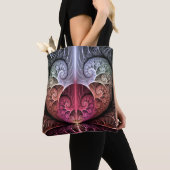 Hartslag, Abstracte Surreal Fantasy Fractal Art Tote Bag (Dichtbij)