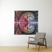 Hartslag, Abstracte Surreal Fantasy Fractal Art Wandkleed (In Situ (horizontaal))