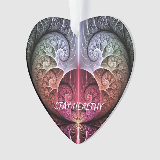 Hartslag, Abstracte Surreal Fantasy Fractal Text Ornament (voorkant)