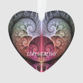 Hartslag, Abstracte Surreal Fantasy Fractal Text Ornament (achterkant)