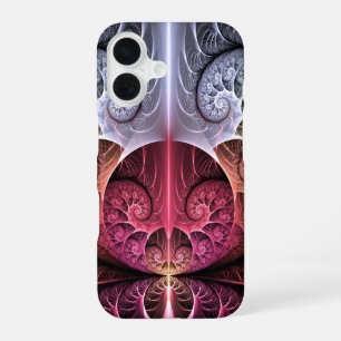 Hartslag, Abstracte Surrealistische Fantasie Fract iPhone 16 Hoesje