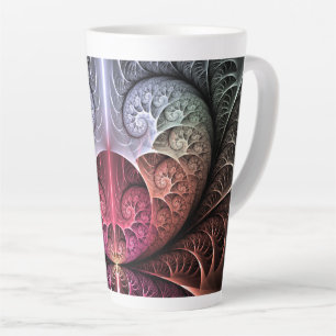 Hartslag, Abstracte Surrealistische Fantasie Fract Latte Mok