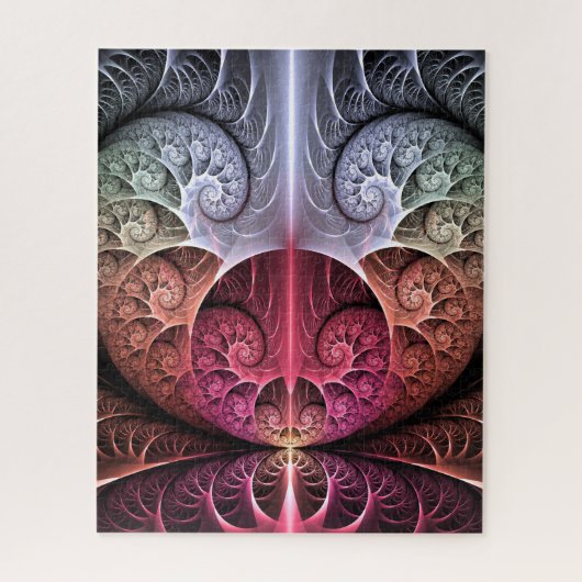 Hartslag, Abstracte Surrealistische Fantasie Fract Legpuzzel (Verticaal)