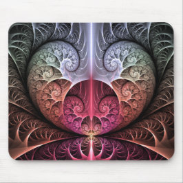 Hartslag, Abstracte Surrealistische Fantasie Fract Muismat