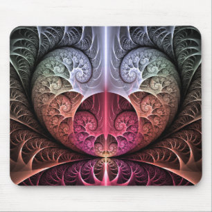 Hartslag, Abstracte Surrealistische Fantasie Fract Muismat