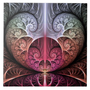 Hartslag, Abstracte Surrealistische Fantasie Fract Tegeltje