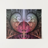 Hartslag, Abstracte Surrealistische Fantasie Fract Wandkleed (Voorkant (horizontaal))