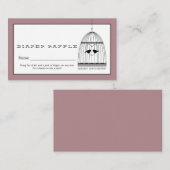  hartslag Baby luier Raffle Ticket Informatiekaartje (Voorkant / Achterkant)