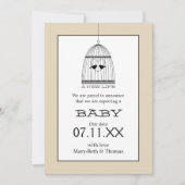  hartslag Baby Vervaldatum bekendmaking Kaart (Voorkant)