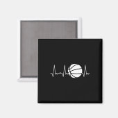 Hartslag Basketbal 1 Magneet (Voorkant / Achterkant)