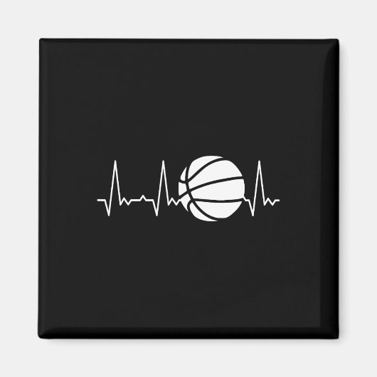 Hartslag Basketbal 1 Magneet (Voorkant)