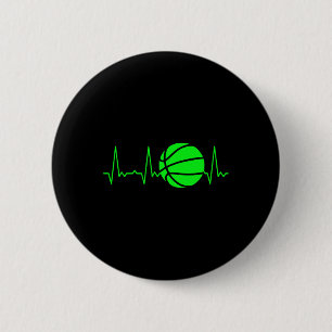 Hartslag Basketbal 5 Ronde Button 5,7 Cm