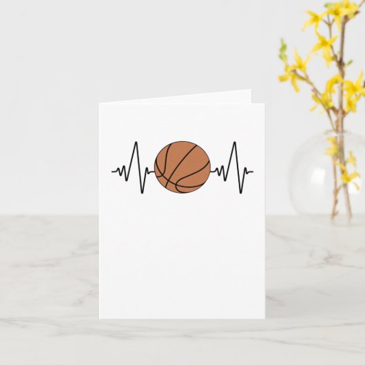 Hartslag Basketball Kaart (Gele Bloem)